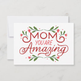 Tarjeta De Agradecimiento Floral Vines Boarder Mom eres increíble
