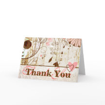 Tarjeta de agradecimiento floral Vintage Shabby Ch