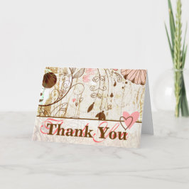 Tarjeta de agradecimiento floral Vintage Shabby Ch