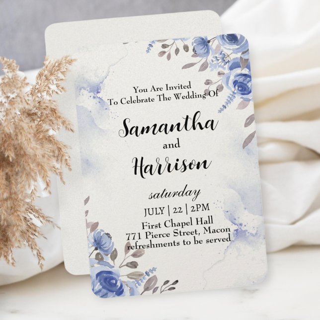 Tarjeta De Agradecimiento floral wedding invitation card (Subido por el creador)
