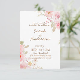 Tarjeta De Agradecimiento Floral Wedding Invitation Template Wedding