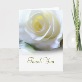 Tarjeta De Agradecimiento Floral White Rose solidaridad o funeral gracias
