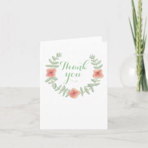 Tarjeta De Agradecimiento Floral Wreath Gracias