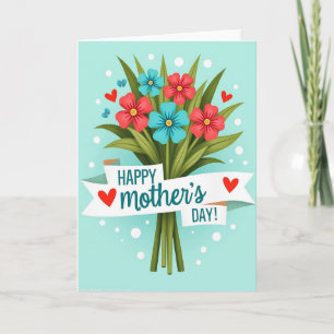 Tarjeta de agradecimiento floral y amor
