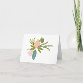 Tarjeta De Agradecimiento Floral y fauna Boho Gracias