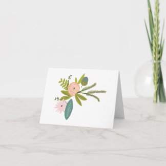 Tarjeta De Agradecimiento Floral y fauna Boho Gracias