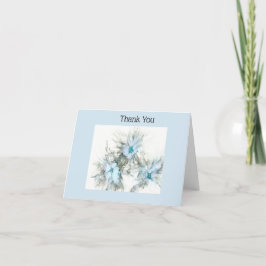 Tarjeta De Agradecimiento Florales azules le agradecen cardar
