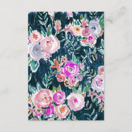 Tarjeta De Agradecimiento Florales color de rosa oscuros de la profusión de