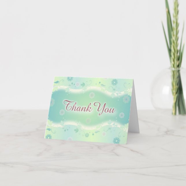 Tarjeta De Agradecimiento Florales elegantes le agradecen cardar (Anverso)