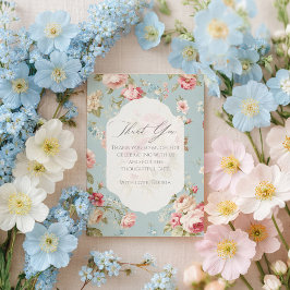 Tarjeta De Agradecimiento Florales Shabby Chic