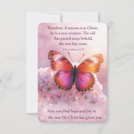 Tarjeta De Agradecimiento Floreciendo en la gracia de Dios