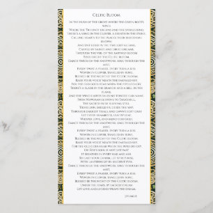 Tarjeta De Agradecimiento Florecimiento Celta