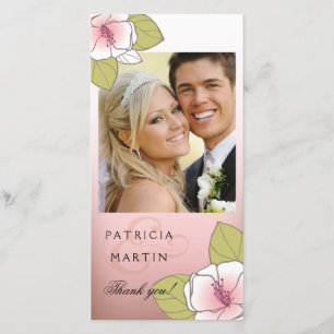 Tarjeta De Agradecimiento Florecimiento de flores de cerezo. Foto: rosa.