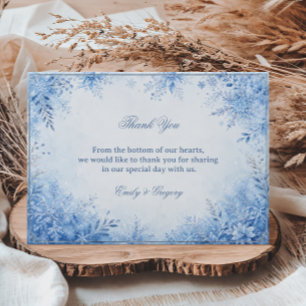 Tarjeta De Agradecimiento Florecimientos de Cristal en Todo el Invierno