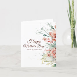 Tarjeta De Agradecimiento Flores acuáticas: Día de la Madre