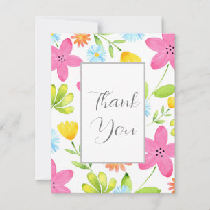 Tarjeta De Agradecimiento Flores acuáticas tosadas