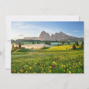 Tarjeta De Agradecimiento Flores Alpe de primavera de Siusi Langkofel