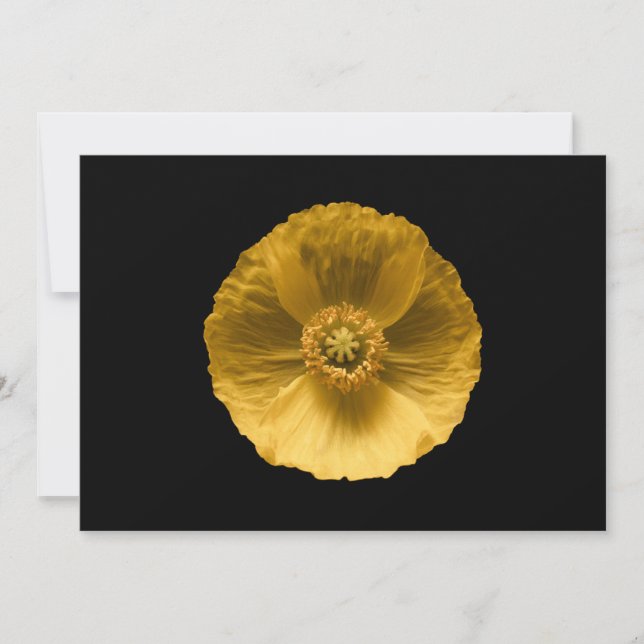 Tarjeta De Agradecimiento Flores | Amarilla (Anverso)