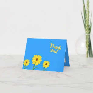 Tarjeta De Agradecimiento Flores amarillas