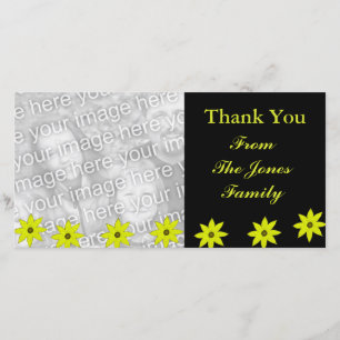 Tarjeta De Agradecimiento Flores amarillas