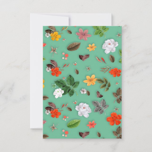 Tarjeta De Agradecimiento Flores amarillas y rosas blancas 14 (Anverso)