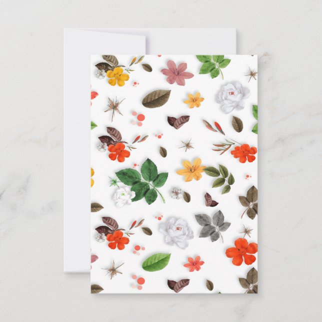 Tarjeta De Agradecimiento Flores amarillas y rosas blancas 15 (Anverso)