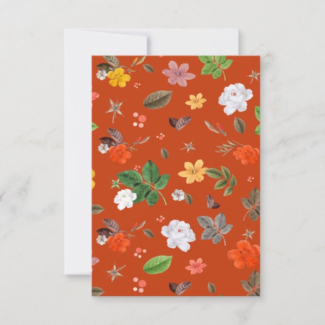 Tarjeta De Agradecimiento Flores amarillas y rosas blancas 9 (Anverso)