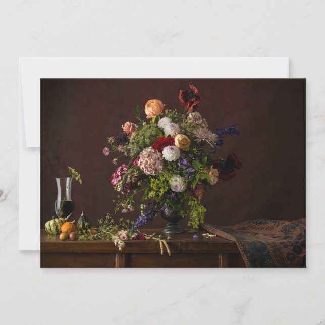 Tarjeta De Agradecimiento Flores | Arreglo floral (Anverso)