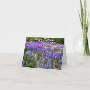 Tarjeta De Agradecimiento Flores azules de Bluebonnets Floral de cumpleaños