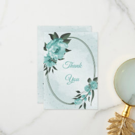 Tarjeta De Agradecimiento flores azules vegetación botánica