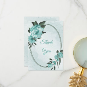 Tarjeta De Agradecimiento flores azules vegetación botánica