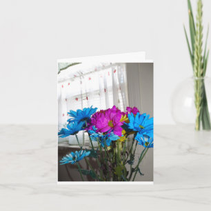 Tarjeta De Agradecimiento Flores Bouquet, Sólo Palabras Gracias