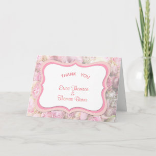 Tarjeta De Agradecimiento Flores Coloridas Vintage