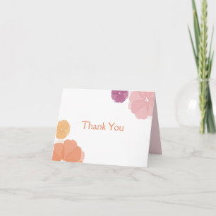 Tarjeta De Agradecimiento Flores de acuarela Gracias Cartas