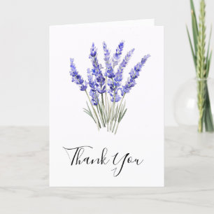 Tarjeta De Agradecimiento Flores de agua de lavanda simple