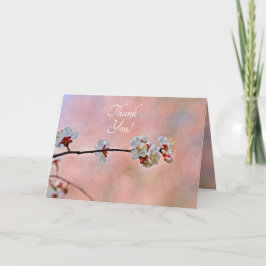 Tarjeta De Agradecimiento Flores de albaricoque japonesas