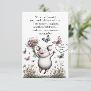 Tarjeta De Agradecimiento Flores de Alegría