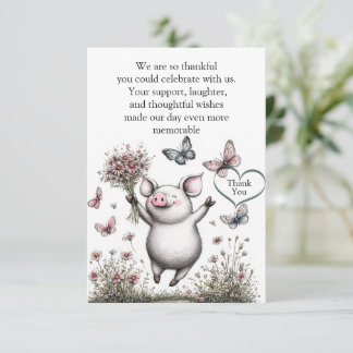 Tarjeta De Agradecimiento Flores de Alegría