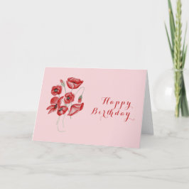 Tarjeta De Agradecimiento Flores de amapola