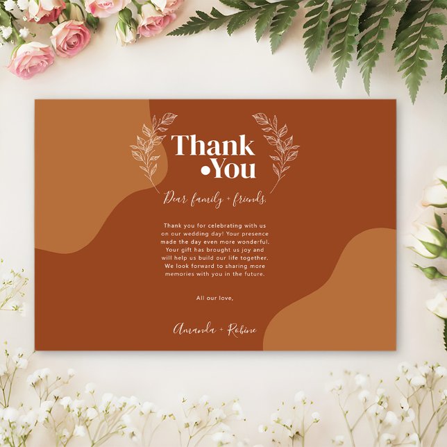 Tarjeta De Agradecimiento Flores de amor: Resumen simple deja gracias (Subido por el creador)