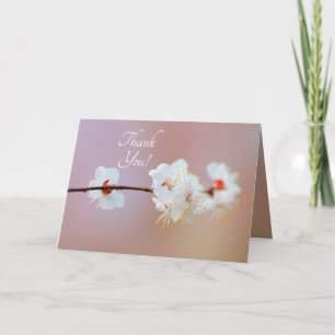 Tarjeta De Agradecimiento Flores de ápricot japonesas adorables