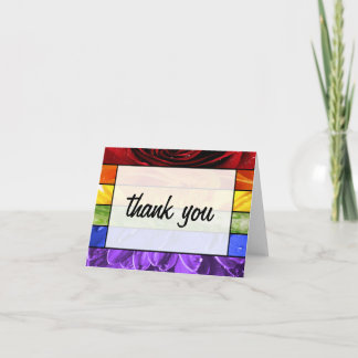 Tarjeta De Agradecimiento Flores de Arcoíris Gracias