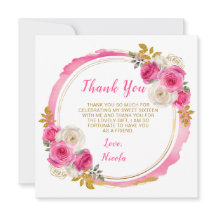 Flores de color rosa caliente y dorado elegantes 1