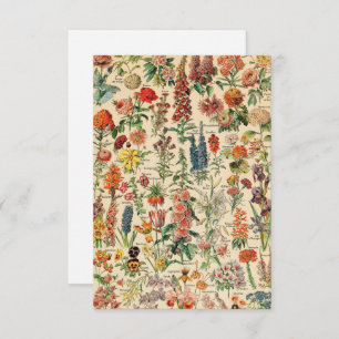 Tarjeta De Agradecimiento Flores de época