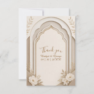 Tarjeta De Agradecimiento Flores de eucalipto para boda de arco moderno de l