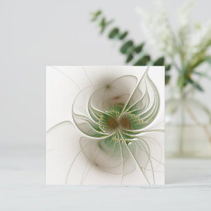 Tarjeta De Agradecimiento Flores de fantasía fractal blandas y tendientes