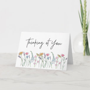 Tarjeta De Agradecimiento Flores de Hermana Secreta Pensando en ti
