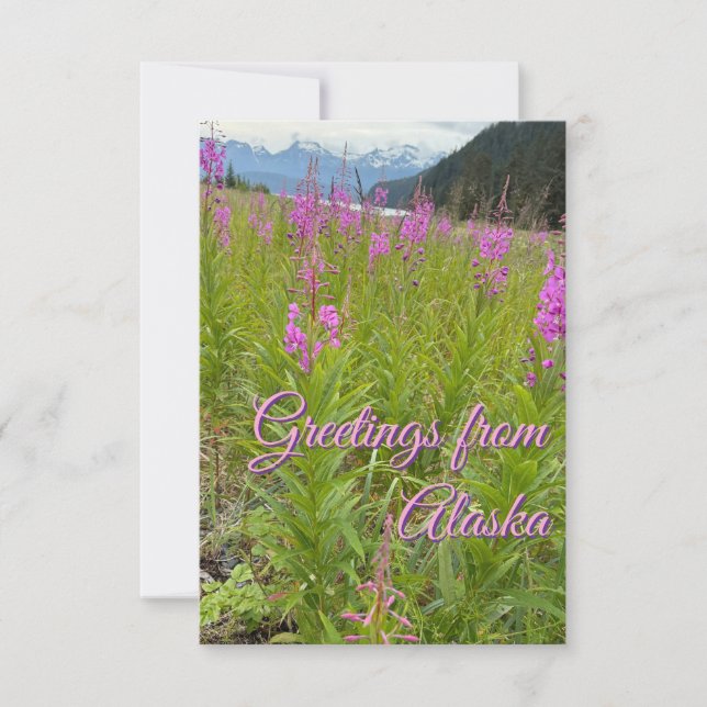 Tarjeta De Agradecimiento Flores de hierba de fuego (Anverso)
