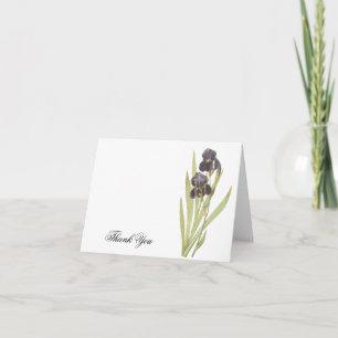 Tarjeta De Agradecimiento Flores de iris morado