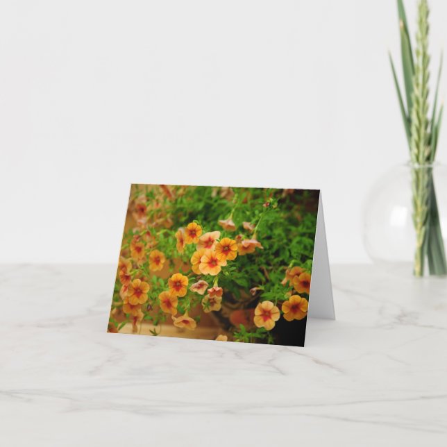 Tarjeta De Agradecimiento Flores de jardín (Anverso)